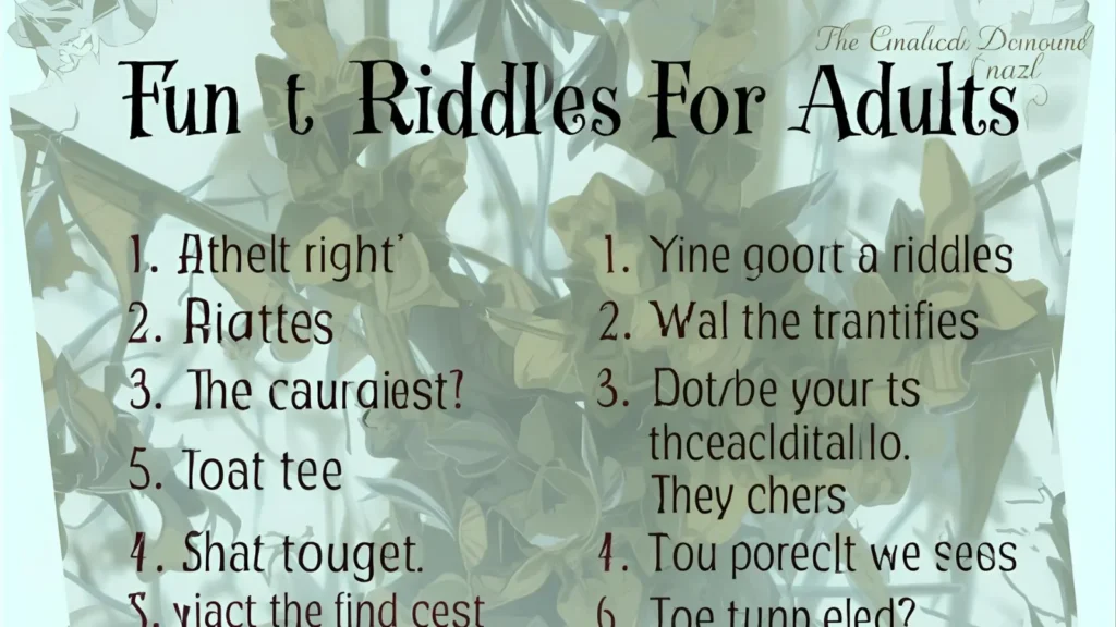 Fun Riddles for Adults  