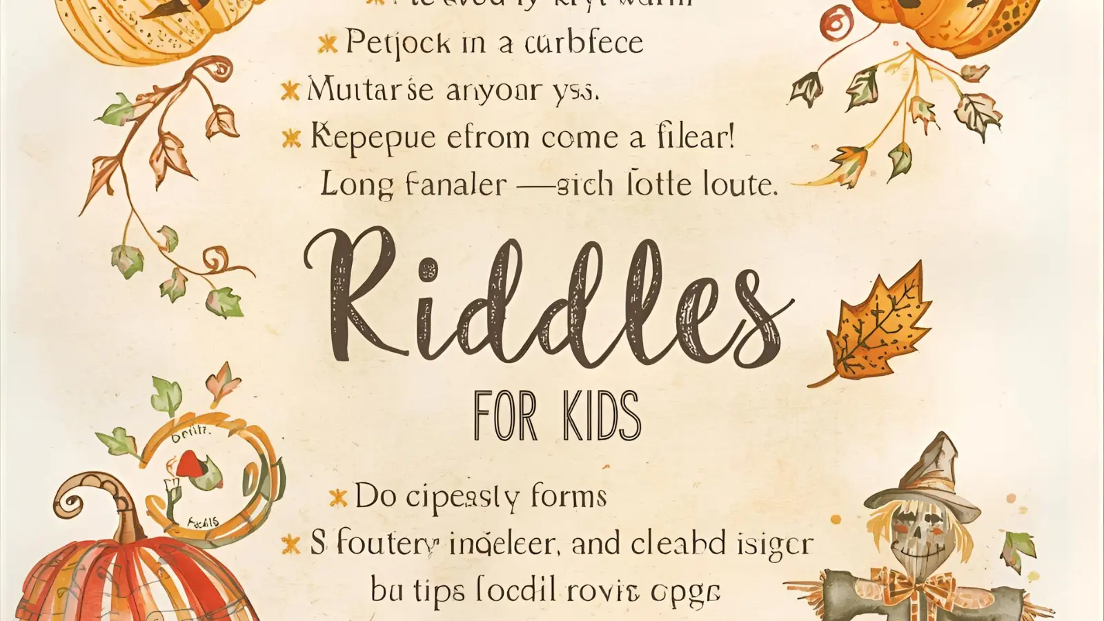 Fall Riddles for Kids