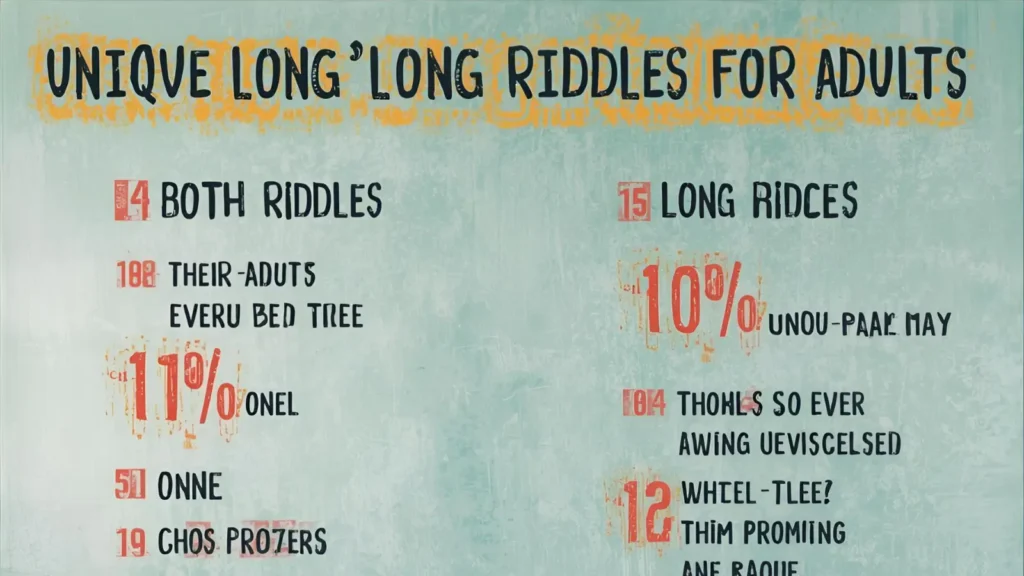 Unique Long Riddles for Adults 